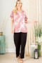 Heimish Full Size Ruffled Sleeve Tie Dye Top Plus Size