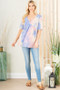 Heimish Full Size Crisscross Tie Dye Babydoll Top Plus Size