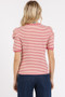 Mittoshop Striped Round Neck Puff Sleeve T-Shirt