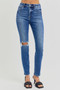 RISEN Full Size High Rise Ankle Skinny Knee Distressed Jeans
