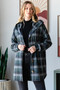 Heimish Plaid Button Down Long Sleeve Hooded Cardigan