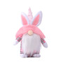 Easter Pink Ears Plaid Rabbit Dwarf Doll Elf Doll Ornament Home Decoration