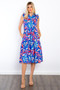 Be Stage Print Ruffled Midi Dress with Pockets