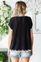 First Love Full Size Contrast Wavy Crochet Drop Shoulder Knit Top