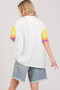 SAGE + FIG Color Block Peace Applique T-Shirt