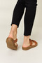 WILD DIVA Woven Dual Band Platform Sandals