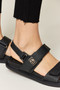 WILD DIVA Velcro Double Strap Slingback Sandals