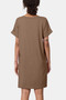 Zenana Rolled Short Sleeve V-Neck Dress