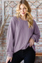 Heimish Full Size Round Neck Dropped Shoulder Blouse