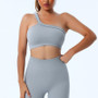 Ribbed Seamless Yoga Wear Long Sleeve Tracksuit Yoga Tank Top One-Piece Yoga Pants Women Gym Pants