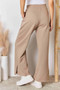 RISEN Wide Waistband Slit Wide Leg Pants