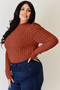 Basic Bae Full Size Ribbed Mock Neck Puff Sleeve T-Shirt