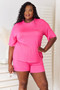 Basic Bae Full Size Soft Rayon Half Sleeve Top and Shorts Set