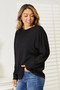 Double Take Seam Detail Round Neck Long Sleeve Top