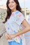 White Birch One And Only Full Size Short Sleeve Floral Print Top