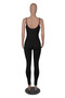 Women Solid Color V-Neck Sexy Sleeveless Jumpsuit