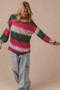 BiBi Striped Gradation Print Knit Top