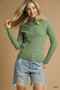 Umgee Textured Crinkle Knit Long Sleeve Top