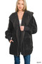 Zenana Hooded Faux Fur Jacket with Pockets