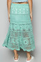 POL Lace Tiered Midi Skirt