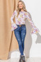 And The Why Floral Printed Bell Sleeve Casual Top