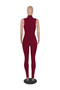 Women Solid Beaded Zip Jumpsuit