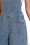 Zenana Denim Medium Washed Wide Leg Overalls