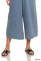 Zenana Denim Medium Washed Wide Leg Overalls