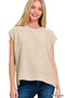 Zenana Oversized Crew Neck Sweater Vest
