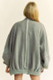 Davi & Dani Exposed Seam Zip Up Dropped Shoulder Jacket