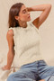 SO ME Tweed Knit Sweater Vest Top