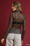 Umgee Nylon Lace Mesh Long Sleeve Top