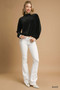 Umgee Ribbed Drawstring Hem Knit Top