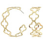 Clover Cutout Hoop Earrings