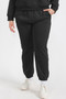 Plus Size Poly Fleece Elastic Waist Joggers