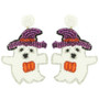 Halloween Bewitched Ghost Beaded Earrings