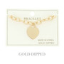 Gold Plated Heart Charm Bracelet