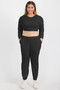 Plus Size French Terry Pullover & Joggers Set