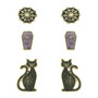 3-Pack Halloween Themed Enamel Post Earrings