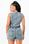 Classic Denim Vest And Short Pants Set