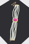 Multi Faux Pearl Chain Stone Choker