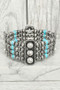 Western Rounded Rectangle Concho Bracelet