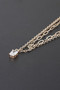 Double Cubic Crystal Chain Necklace