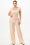 Ribbed Bodysuit And Pants Set