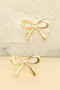 Short Tail Bow Ribbon Post Earrings