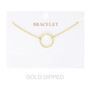 Women'S Gold Dipped Open Circle Bracelet