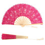 Spanish Victorian Floral Chantilly Lace Fan