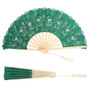 Spanish Victorian Floral Chantilly Lace Fan