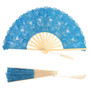 Spanish Victorian Floral Chantilly Lace Fan
