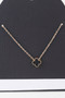 Stone Clover Link Chain Necklace
